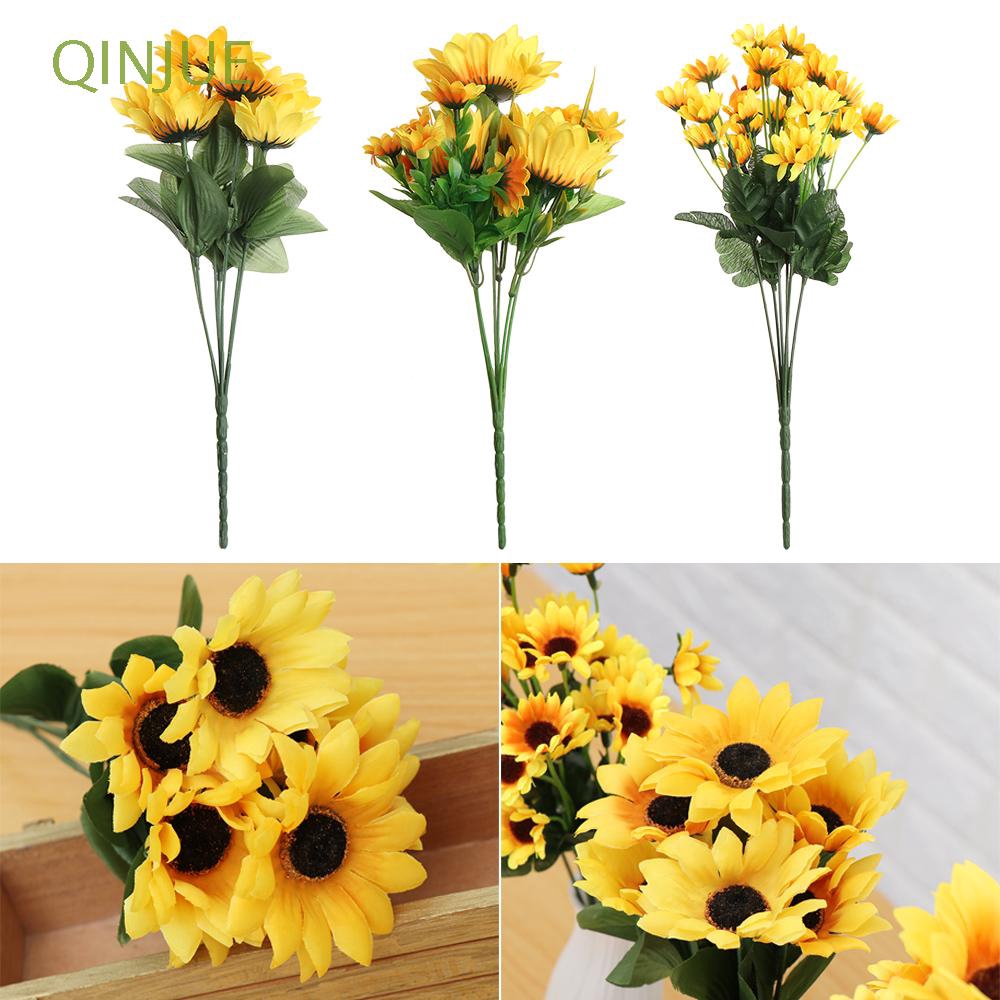 7/13/24Heads DIY Craft Real Touch Bright Yellow Home Decor Plastic