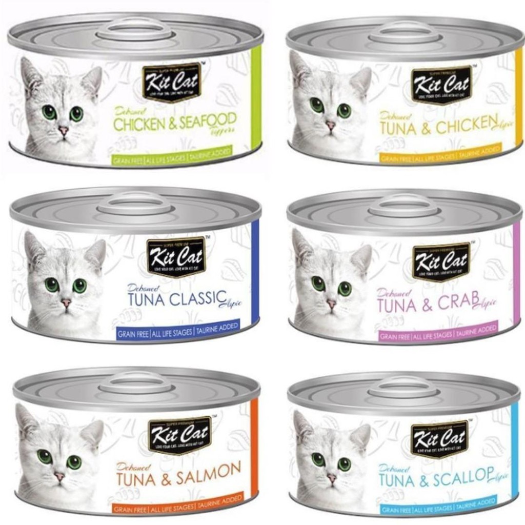 KIT CAT CANNED CAT FOOD 80G/Kit Cat Super Premium Grain Free(kitcat