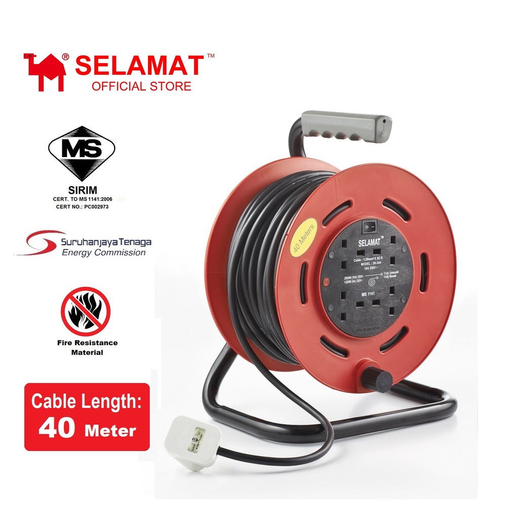 Selamat Industial Type Extension Cable Reel (40M) Kilang/Direct factory