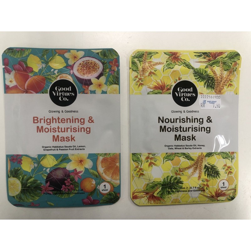 Good Virtues Moisturising Mask (1 sheet) Shopee Malaysia