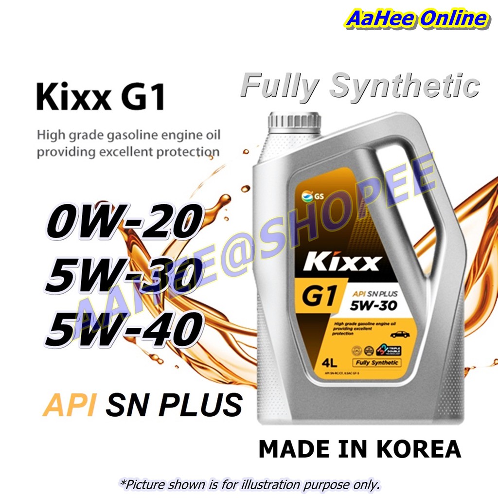Kixx G1 0W20 5W30 5W40 Fully Synthetic Engine Oil KOREA GS Caltex Perodua Proton Honda