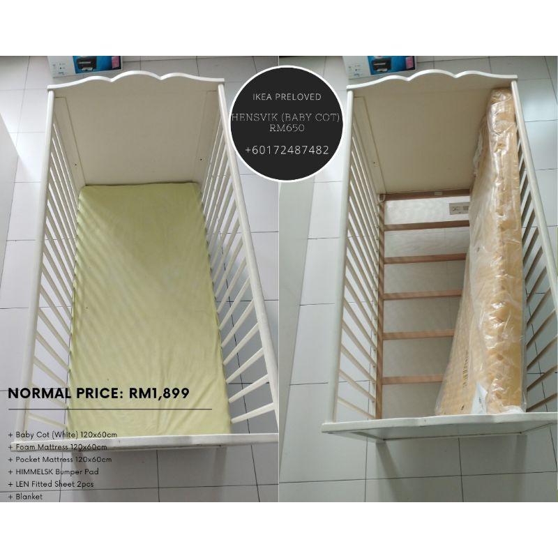 IKEA Hensvik Baby Cot/Katil Bayi (Preloved) Shopee Malaysia