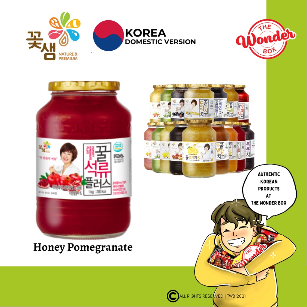 HALAL MADE IN KOREA Korean Kotsam Honey Pomegranate, Lemon, Plum