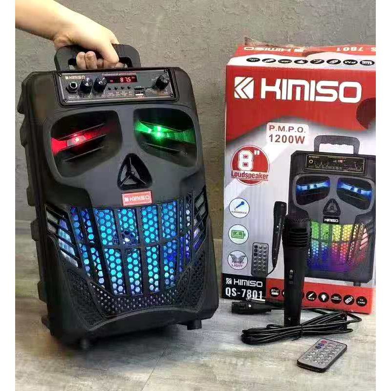 Portable Outdoor Karaoke Wireless Bluetooth 8" KIMISO Big Bass Speaker
