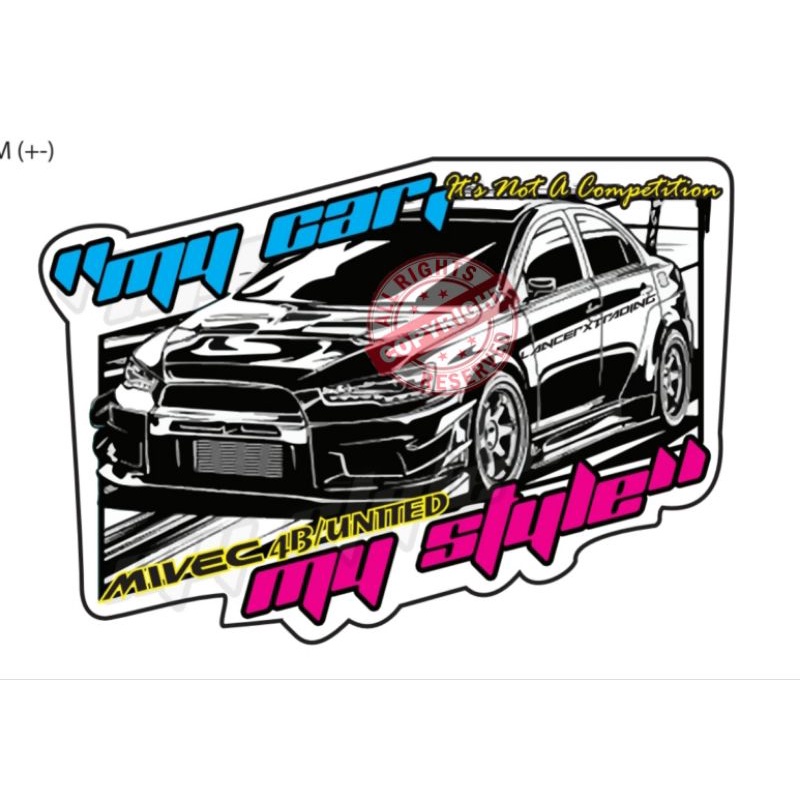 Limited Edition Mitsubishi Lancer Proton Inspira Evo10 JDM Car Sticker