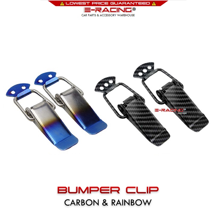 Universal Stainless Steel Titanium Rainbow/Carbon Car Bumper Clip (1 Pair) Shopee Malaysia
