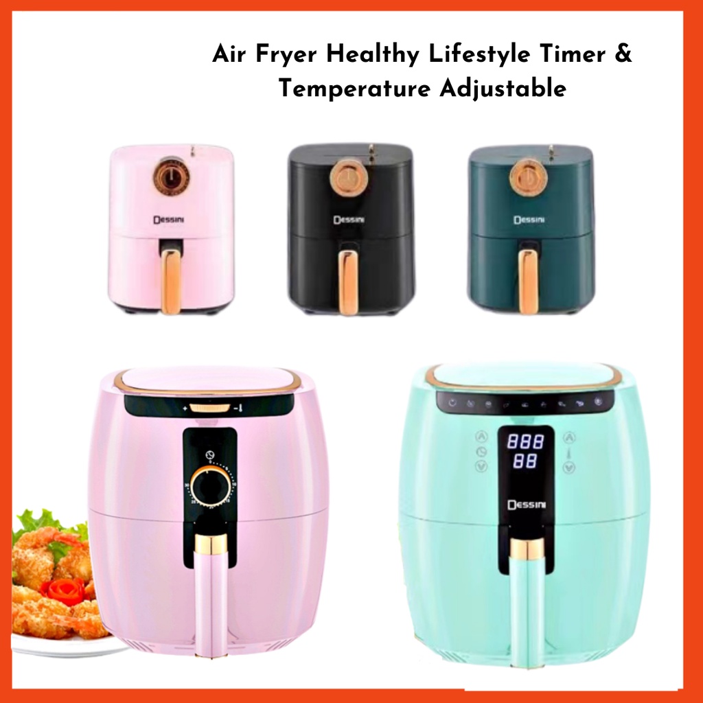 TJ AIR FRYER 4.3L Healthy Lifestyle Timer and Temperature Adjustable Shopee Malaysia