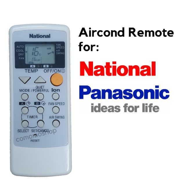 National panasonic ION AirCond Remote Control A75C2287 A75C2450