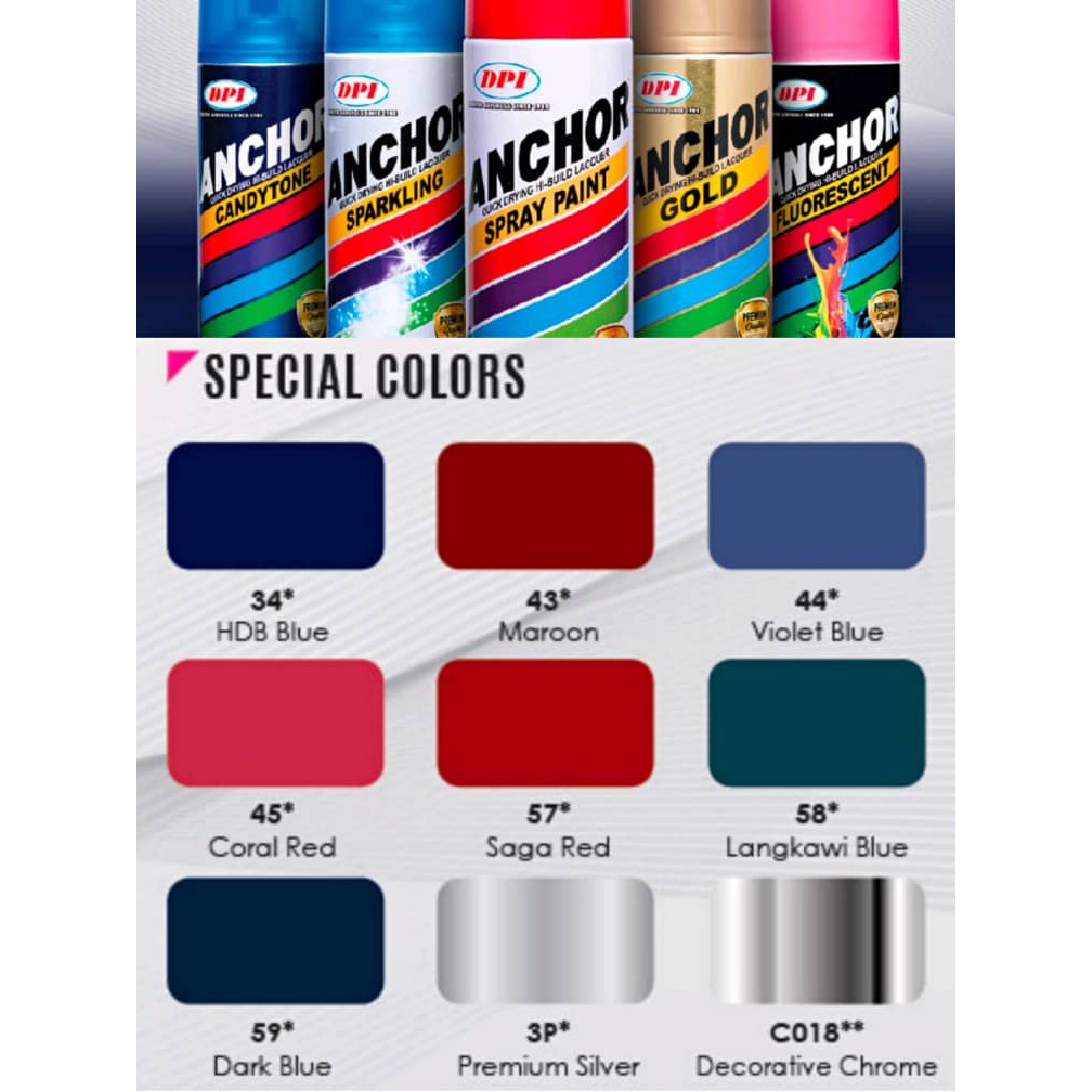 Anchor Spray Paint 400ML (SPECIAL COLORS) Shopee Malaysia