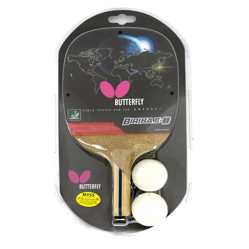 Butterfly Biriba II1 Penhold Preassembled Table Tennis Racket with