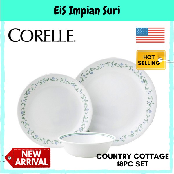 (Ready Stock!!) Corelle Country Cottage 12pcs/18pc Dinnerware Set