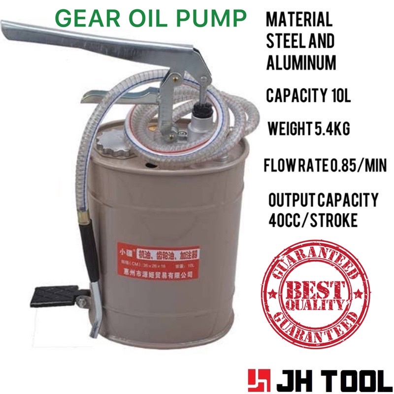 JHTOOL 10 liter hand pump liter gear oil pump manual gear oil pump