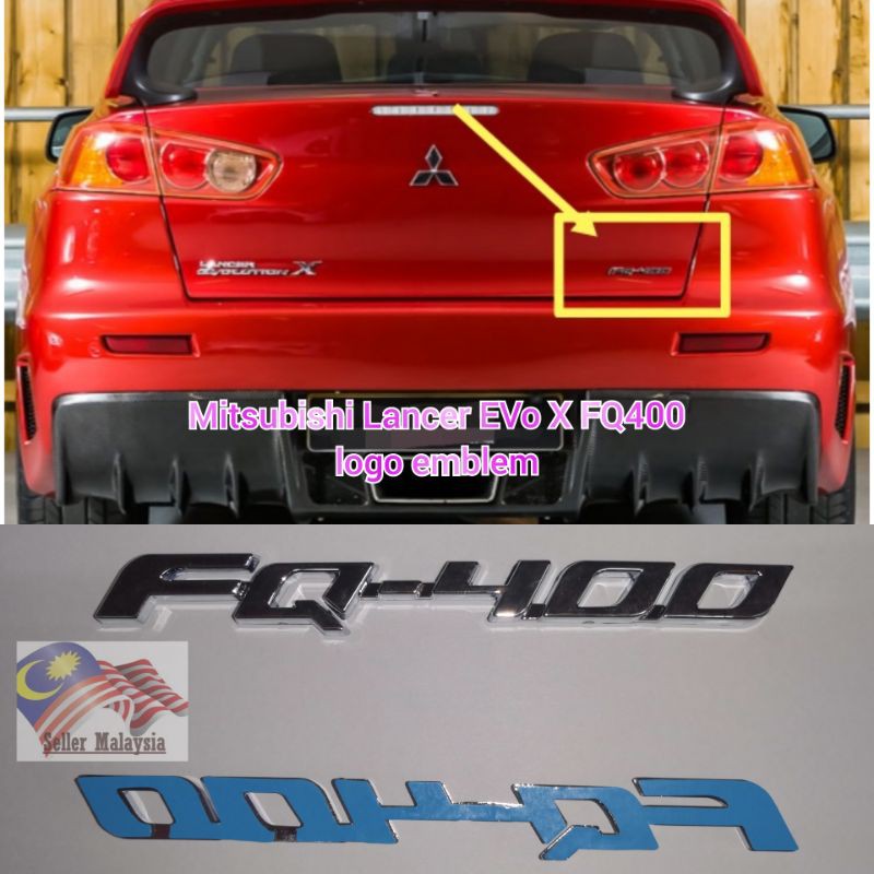 Mitsubishi Lancer EVo X FQ400 rear logo emblem Chrome trim Shopee Malaysia