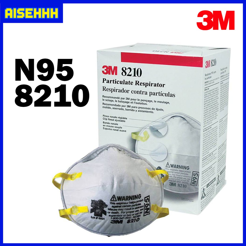 3M N95 8210 Paticular Respirator Mask Protection NIOSH Anti Coronavirus