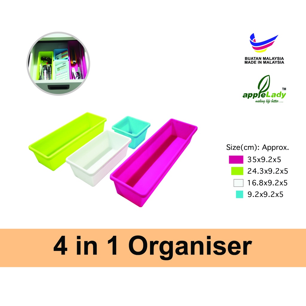 *READYCLEARANCE*Applelady 4 In 1 Organiser / Storage box Shopee Malaysia