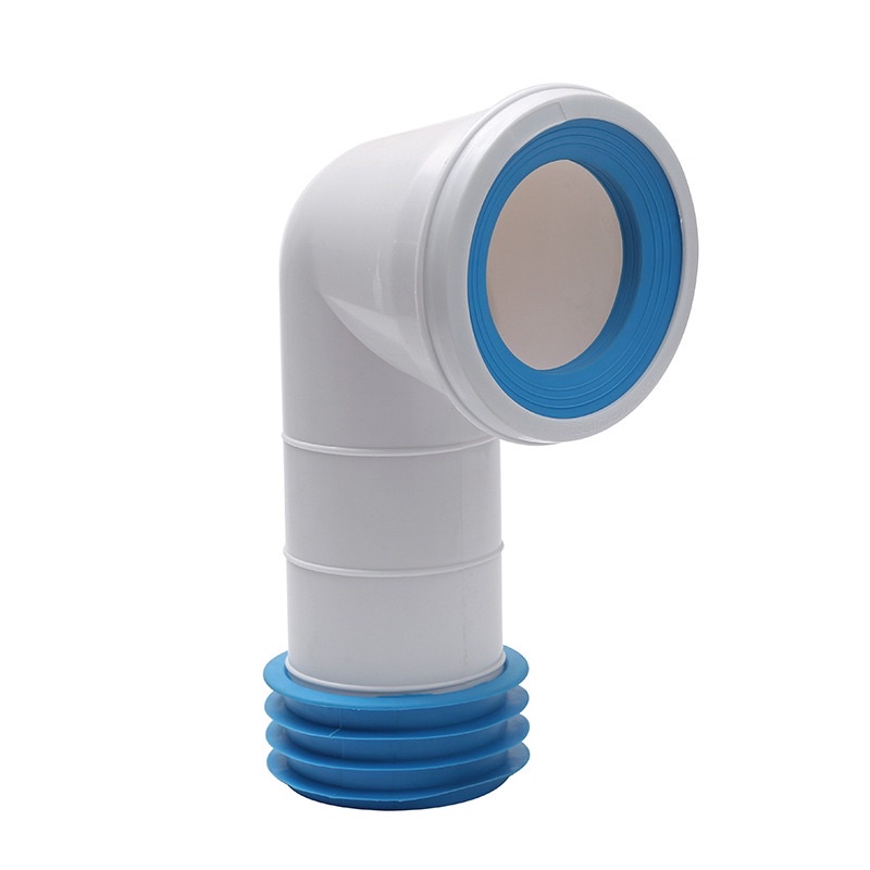 90 Degree Flexible Bent WC Toilet Pan Connector Soil PVC Pipe (P TO S