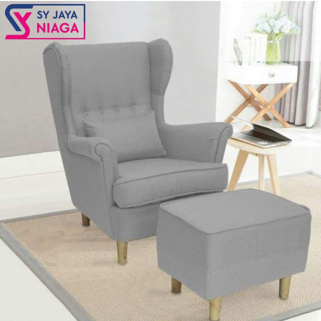 Modern High Back VELOC Wing Sofa Chair / Single Seater Sofa / Single