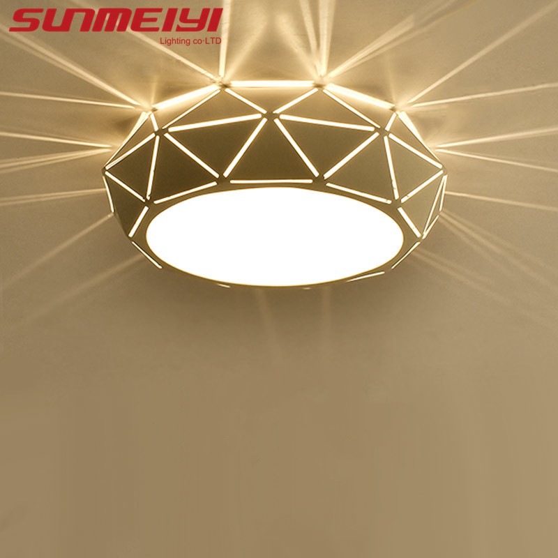 Modern Round LED Ceiling Lights For Corridor Square Cloakroom Entrance