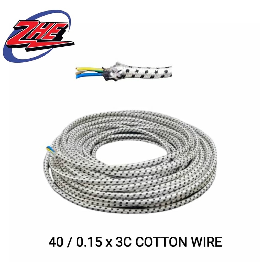 COTTON WIRE 40 / 0.15 x 3C 100 PURE FULL COPPER FOR ELECTRIC IRON