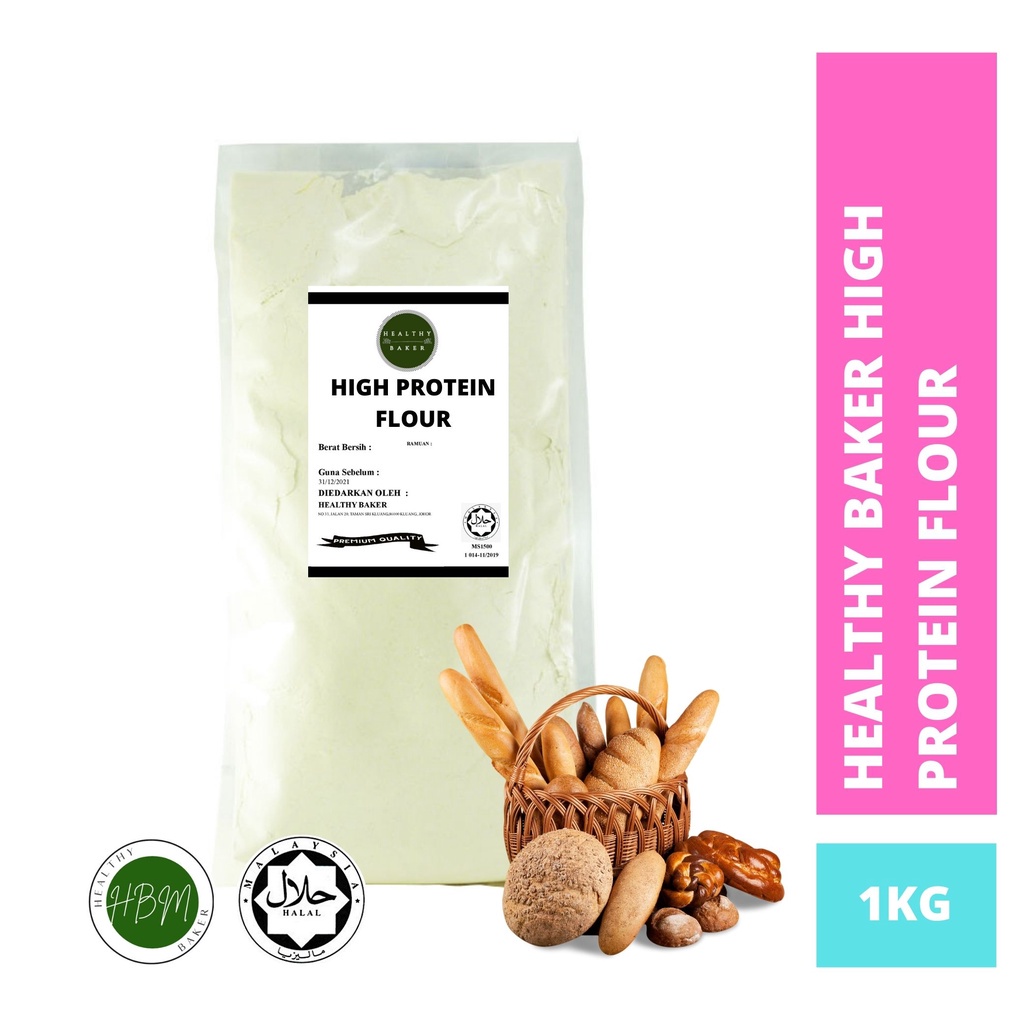 HIGH PROTEIN Flour 1kg Tepung Roti High Protein [Bread Flour] Shopee