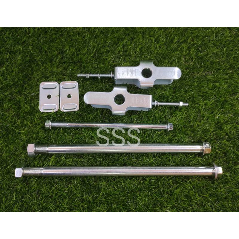 SHAFT TAYAR Y15 Y16 FRONT REAR STANDARD ARM ALLOY CNC PENDEK CHAIN