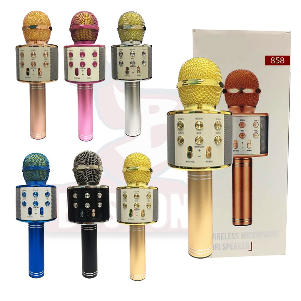 BOSTON 858 Karaoke Bluetooth Microphone Colorful Mic Latest Mic WS858