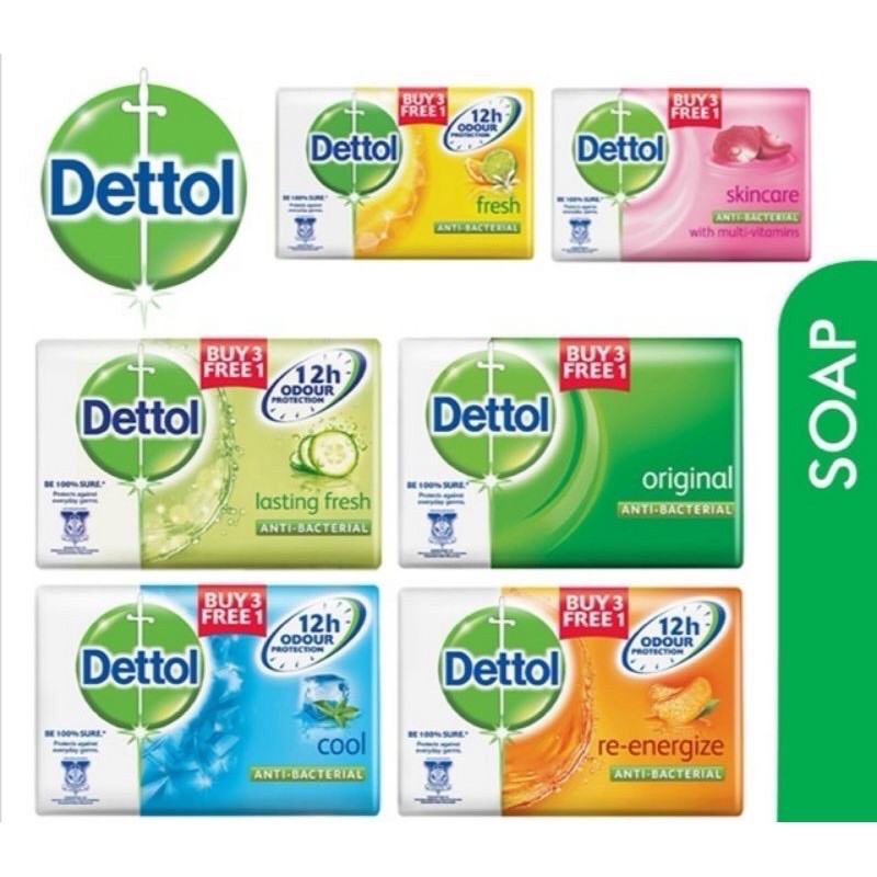 DETTOL ANTIBACTERIAL SOAP BAR 4 x 100G (Exp 10/22) Shopee Malaysia