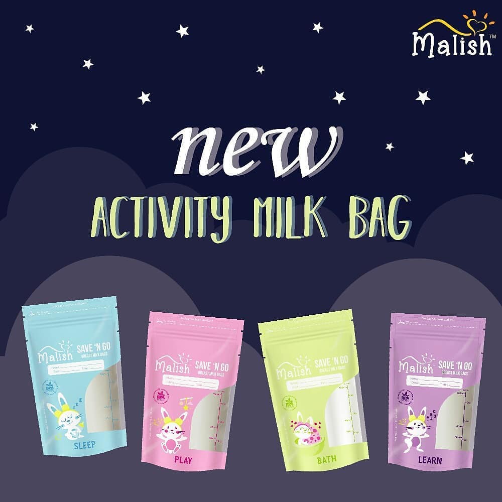 Malish Breast Milk Storage Reusable Plastic Bag 3 oz / 100ml Shopee