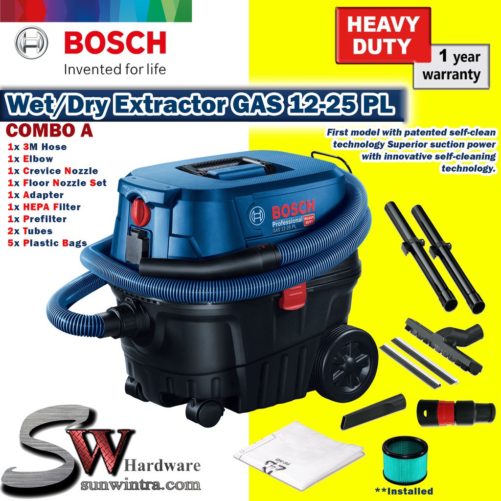 Bosch GAS1225PL Wet/Dry Vacuum Cleaner/Extractor Professional with