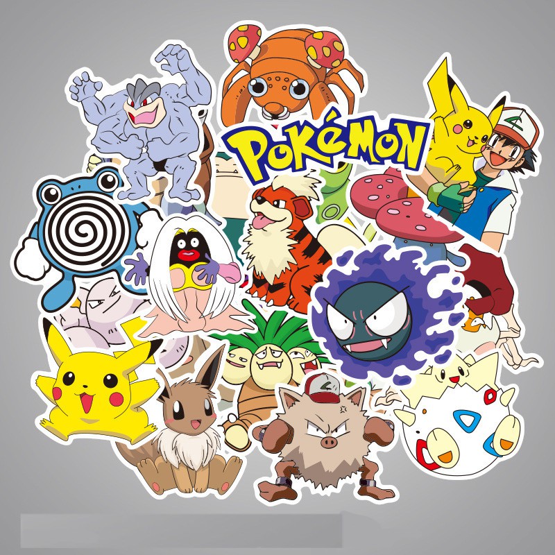 80pcs POKEMON Vinyl Decal Stickers bomb for laptop luggage motorbike
