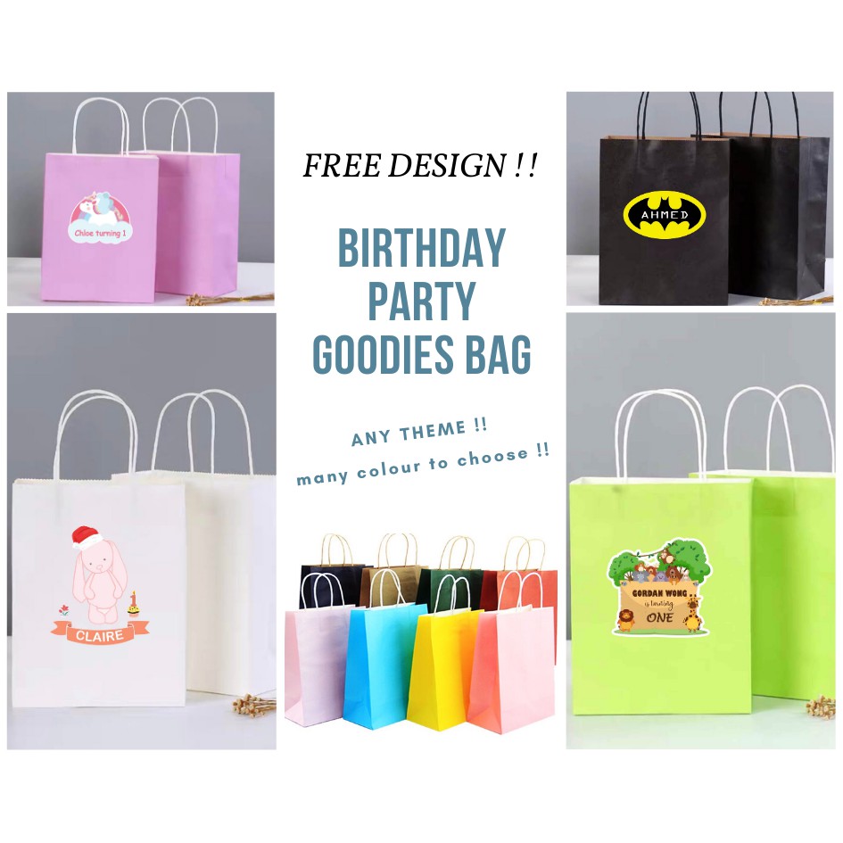 [Custom Made] Birthday Party Theme Door Gifts Goodies Bag (10pcs