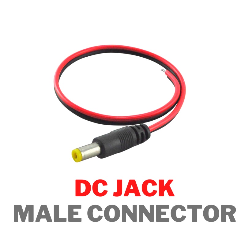 HIKVISION Analog Connector CCTV DC Jack Plug Male Power Socket Wire