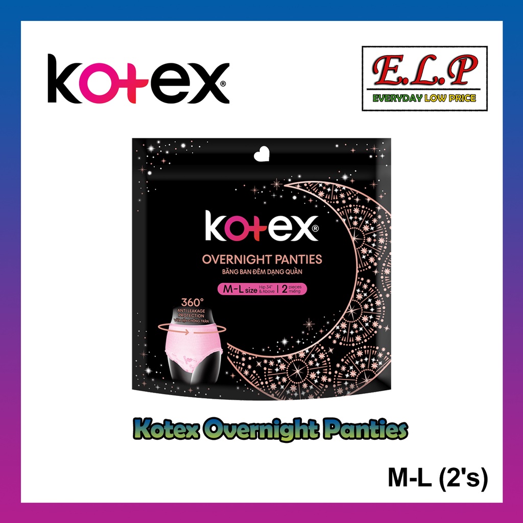 Kotex Overnight Panties ML (2's) Shopee Malaysia