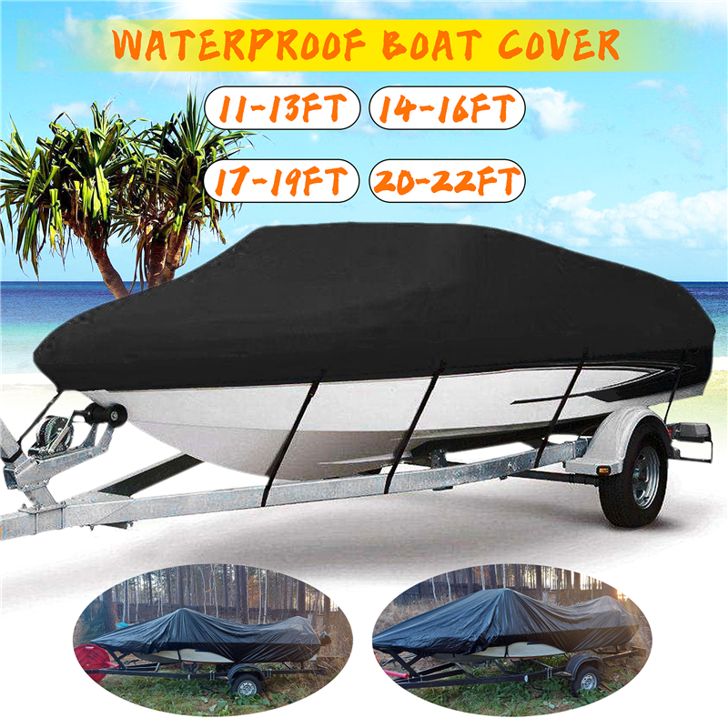 Yacht Boat Cover 11- 22Ft Barco Boat Cover Anti-Uv Waterproof Heavy Duty 210D Marine Trailerable Canvas Boat Accessories | Shopee Malaysia