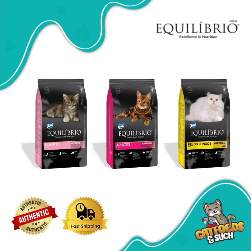 Equilibrio Cat Food 1.5kg Kitten / Adult / Longhair Cat Food Makanan