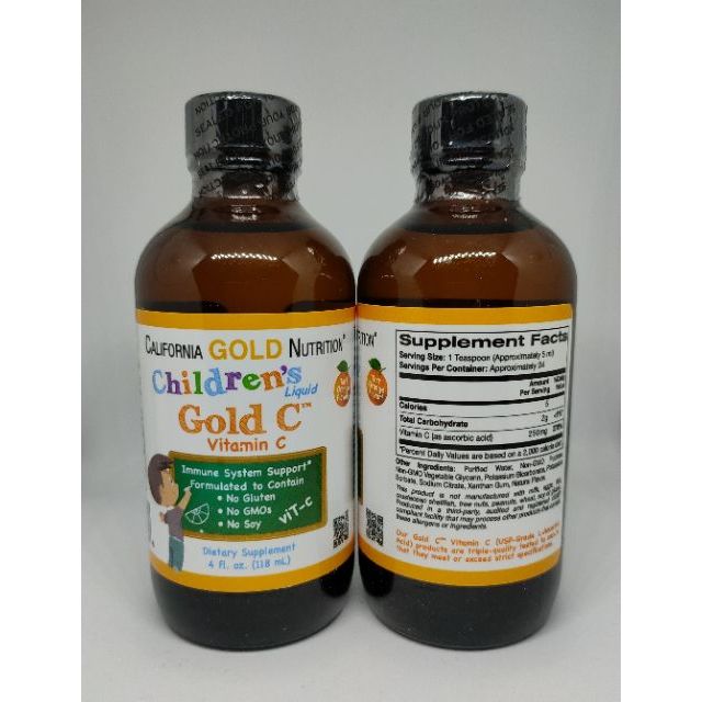 CGN CHILDRENS LIQUID GOLD VITAMIN C, NATURAL ORANGE FLAVOR, 118ML