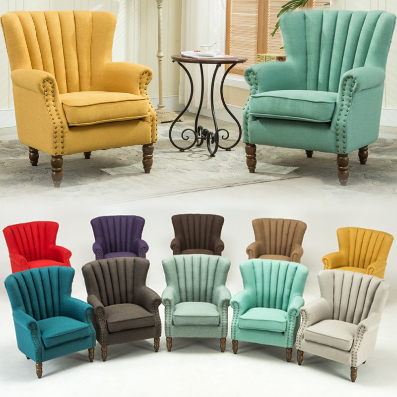 Wing chair murah single sofa american chair Shopee Malaysia