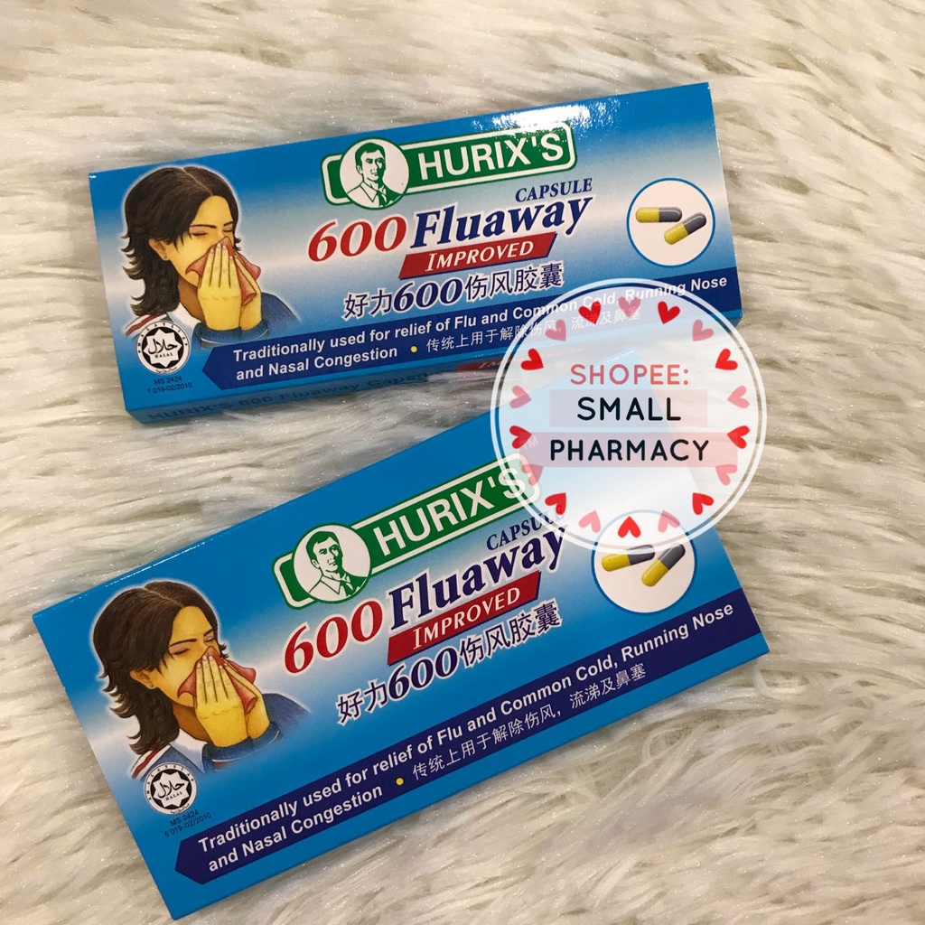 Hurix's Fluaway Capsule 600mg 6s/ 9s relief of flu and common cold