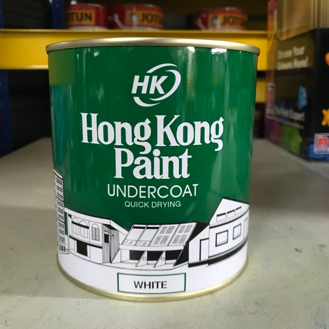 [100 ORIGINAL] HONG KONG PAINT 1LIT UNDERCOAT QUICK DRYING METAL & WOOD PAINT (WHITE) *NIPPON