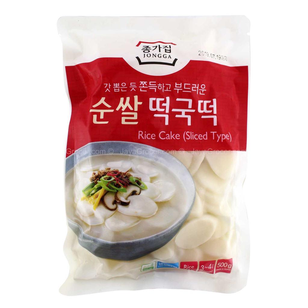 Jongga Tteokbokki Topokki Sliced Type Korean Rice Cake 500g Shopee