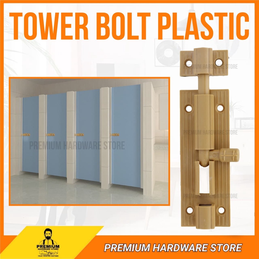 PVC DOOR LATCH PVC Bolt PVC Slug Toilet Bathroom Fitting Room Plastic
