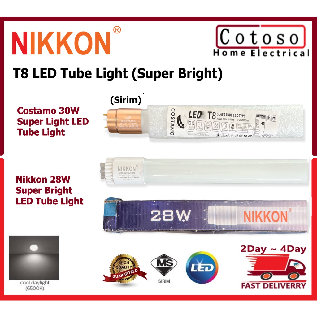 Nikkon LED T8 Tube Light 28W / 30W Super Bright Tube Light Mentol