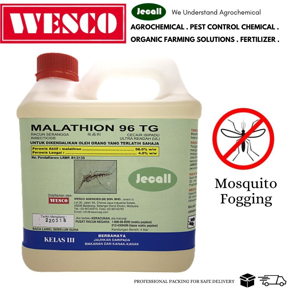 Wesco Malathion 96TG 4 Liter / Malathion 96 / Nyamuk Aedes / Mosquito Fogging / 100 Original
