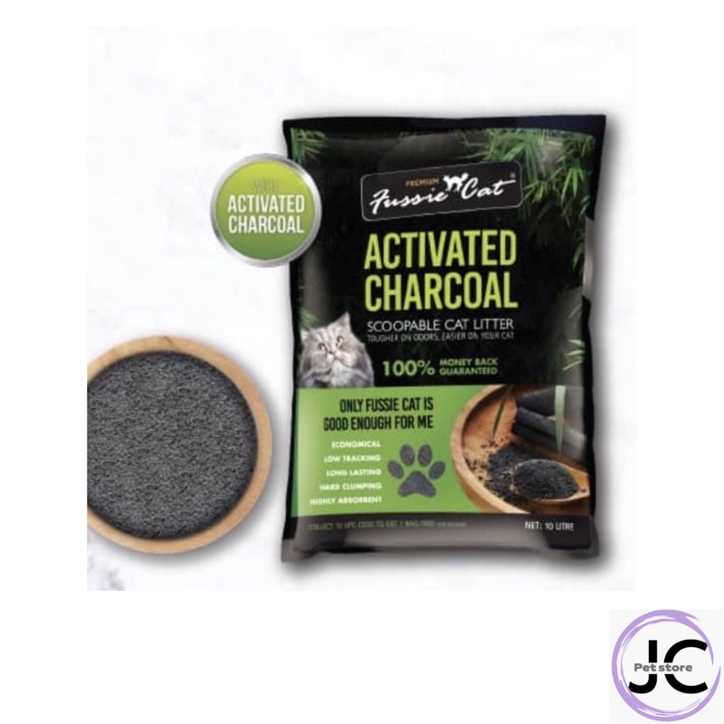 Fussie Cat Bentonite Activated Charcoal Cat Litter 10L Shopee Malaysia