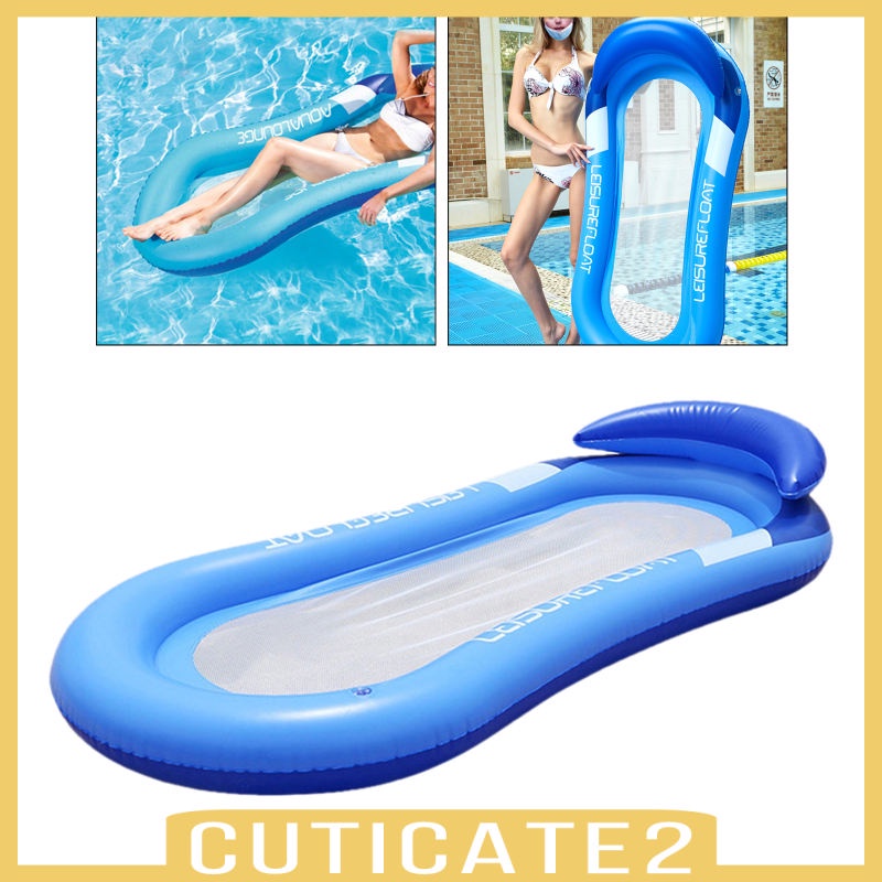 [cuticateddMY] Inflatable Pool Float Bed Lilo, Water Hammock Swimming