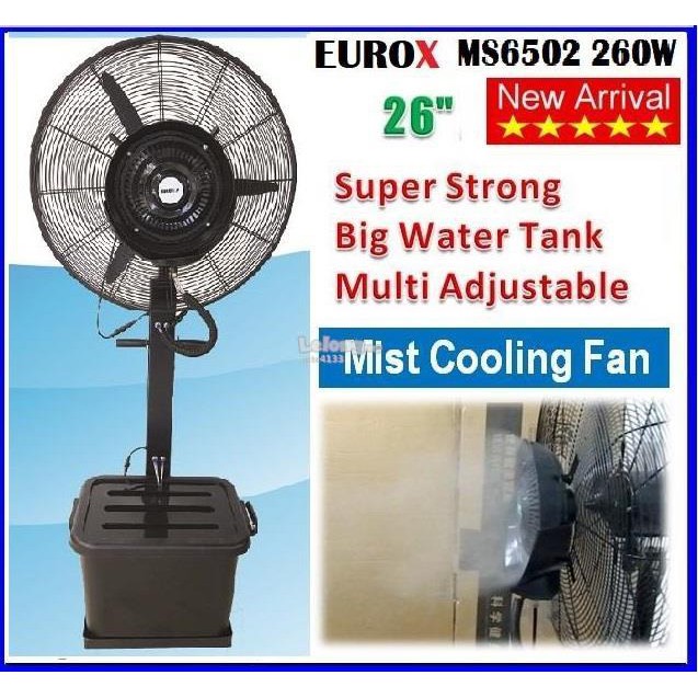 Misting Fan 26" 650mm Atomizer Water Cooling Industrial Fan Shopee