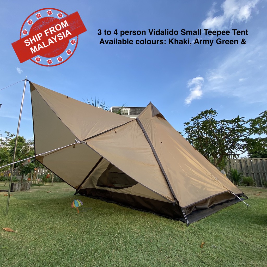 34 Person Vidalido Indian Style Pyramid Tent / Waterproof Family Tent