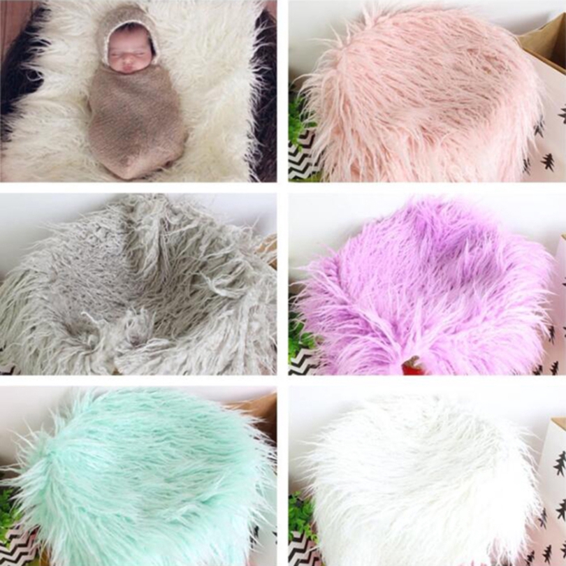 Newborn Photography Props Soft Baby Fur Blankets Faux Fur Background