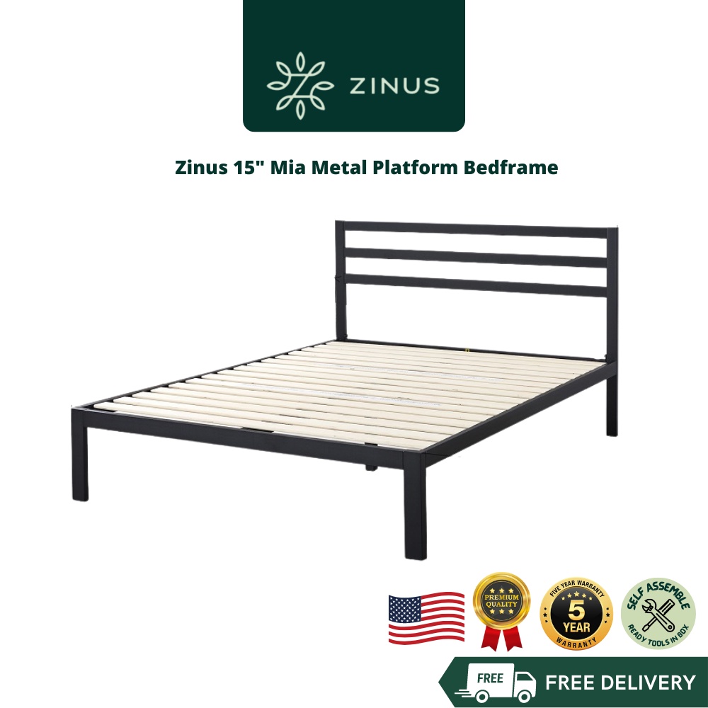 Zinus Mia Metal Platform Bedframe (15") Shopee Malaysia