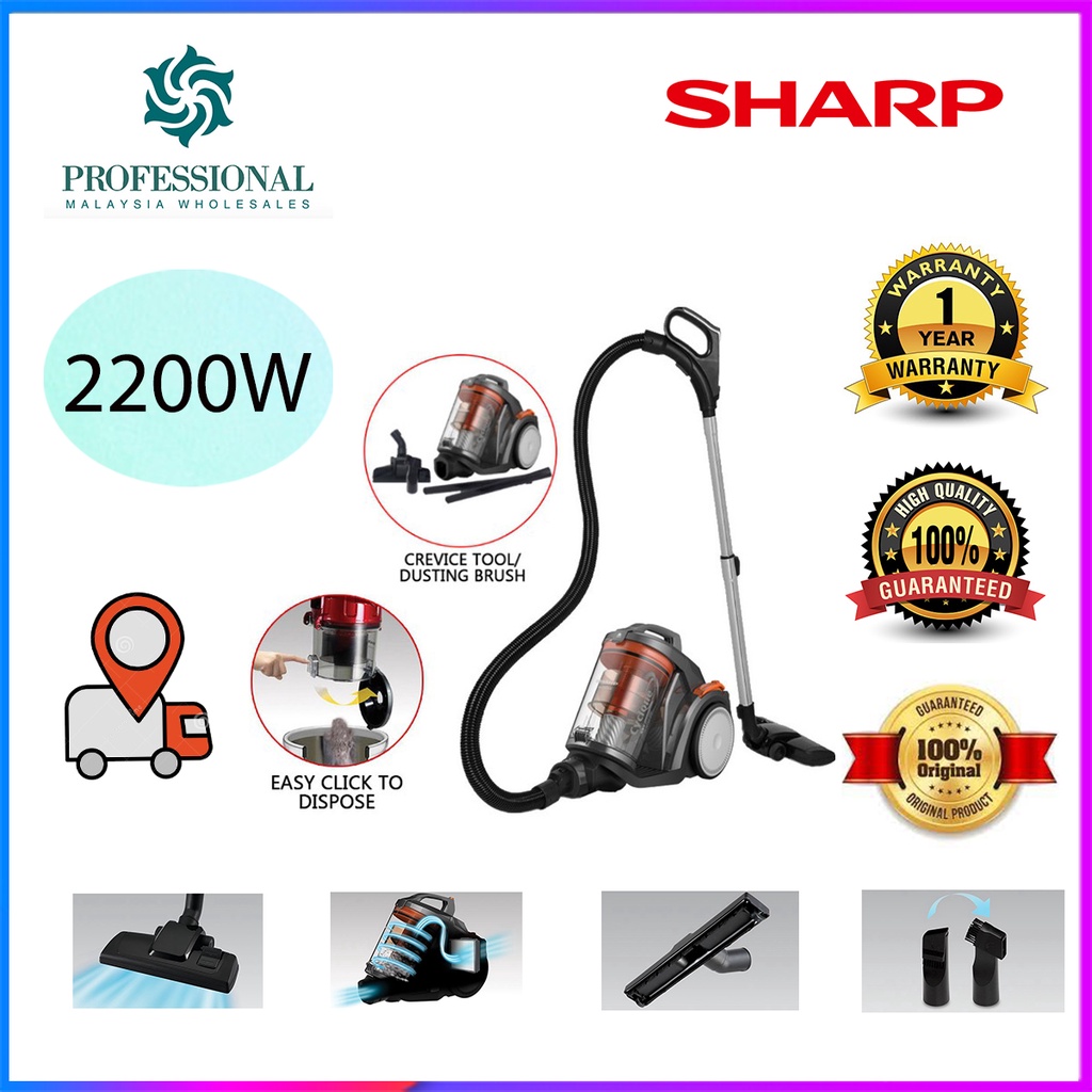 Sharp Bagless Vacuum Cleaner (2200 W) ECC2219N Shopee Malaysia